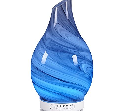 Diffuseur D'huiles Essentielles Diffuseur d'air Electrique Humidificateur pour Huiles Essentielles Diffuseur D'arôme à Ultrasons 100 ML Arrêt Automatique pour Bureau à Domicile Spa (Vase à Croquis)