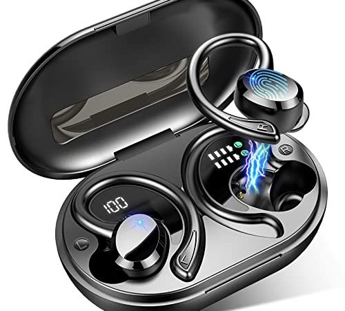 Ecouteur Bluetooth sans Fil Sport, Écouteur sans Fil IP7 Etanche, Oreillette Bluetooth 5.1 avec 2 HD Mic, CVC 8.0 Antibruit, 48H Stéréo USB-C Charge Rapide Casque Bluetooth sans Fil iOS Android[2022]