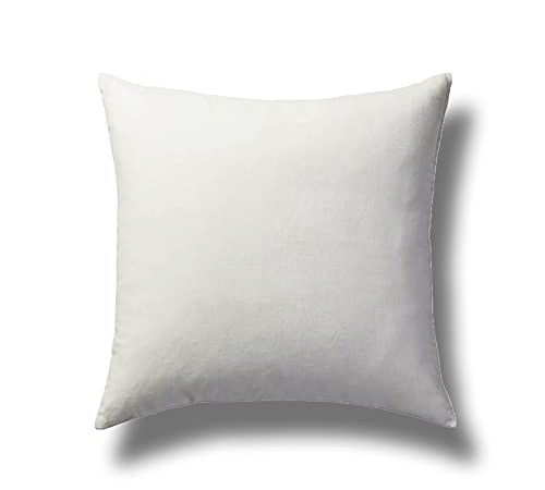 GEMITEX Coussin de 45 x 45 cm, Doux et Moelleux, idéal pour Coussins de canapé Chambre à Coucher, Tissu extérieur en polypropylène intérieur en Flocon de Polyester, fabriqué en Italie Blanc