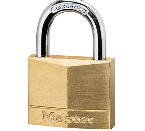 Master Lock 140EURD Cadenas à Clé en Laiton, mixte adulte, Doré(Standard), 6 x 4 x 1,3 cm