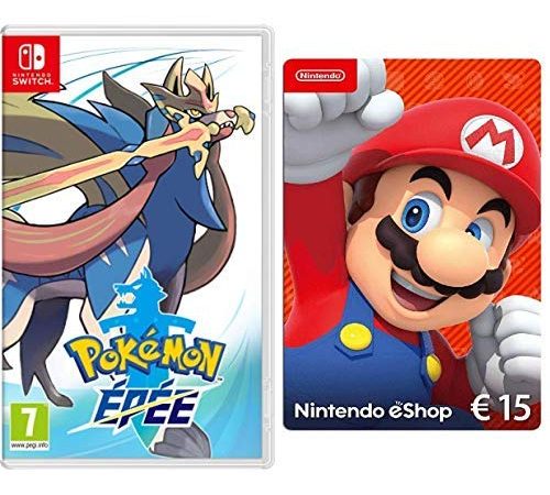 Pokémon Epée [Nintendo Switch] + Nintendo eShop Carte 15 EUR [Download Code]