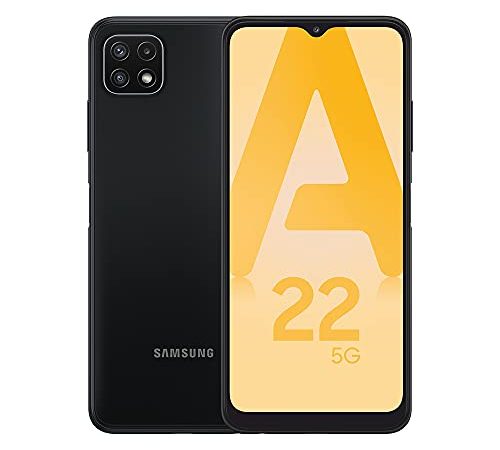 Samsung Galaxy A22, Téléphone Mobile 5G 128Go Noir, sans Carte SIM, Smartphone Android, Version FR