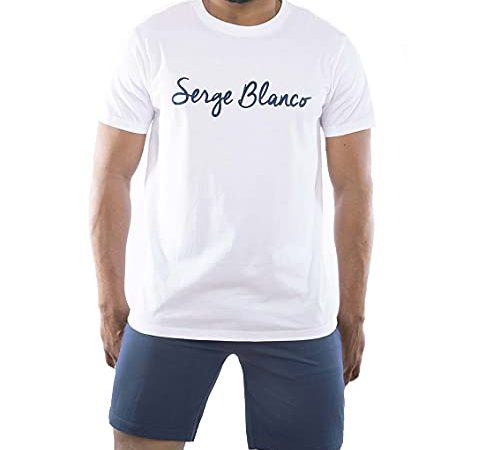 Serge Blanco Pyjama SER/1/ENC Ensemble de Pijama, SEB/WNV, L Homme