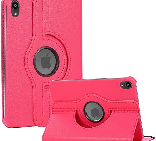 SS TECH Apple iPad Mini 4/iPad Rotatif à 360 ° Pro Étui en Cuir PU avec Film Protecteur d'écran, Rose, IPAD Pro