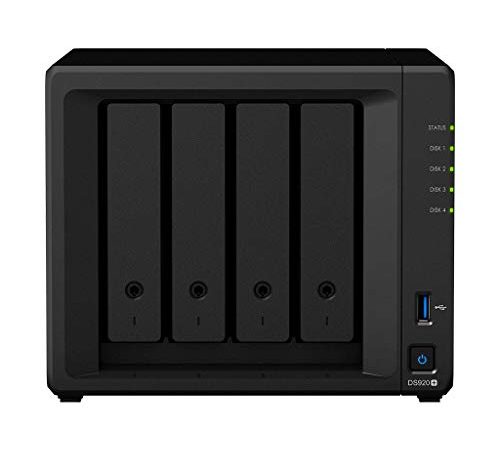 Synology DS920+ BT NAS 4 EMP. 3.5/2.5p 2.0/2.7 GHz QuadCore 64b 4Go 2 LAN GbE USB3 Slot M.2