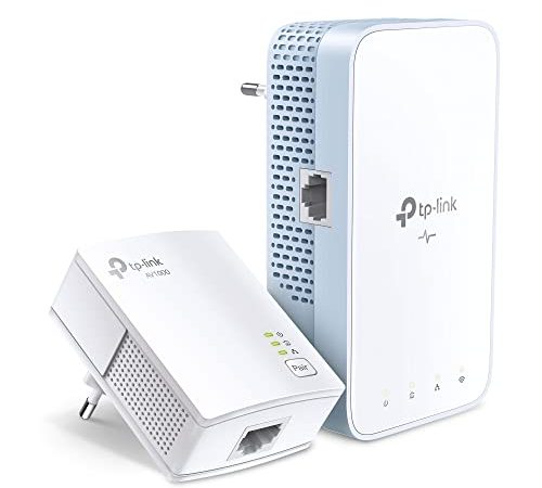 TP-Link CPL WiFi AC 750 Mbps + CPL 1000 Mbps avec Port Ethernet Gigabit, Kit de 2 - Solution idéale pour profiter du service Multi-TV à la maison (TL-WPA7517 KIT)
