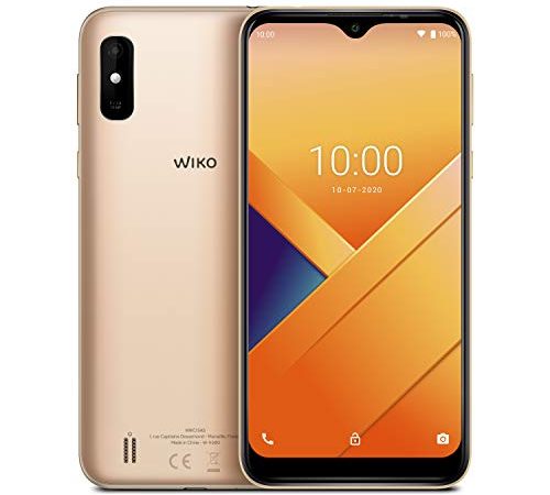 Wiko Y81 Smartphone débloqué 4G (Ecran immersif 6.2" - 32 Go Extensible à 256 Go - Batterie 4000 mAh 2 Jours d'utilisation - Double Nano-SIM) Gold