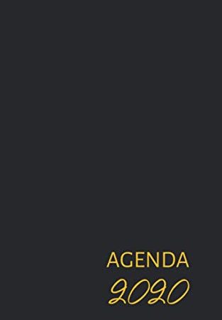 Agenda 2020: Agenda noir, petit format de poche de janvier à décembre 2020, semainier 7 jours par double page, aperçu hebdomadaire et calendrier 2020, en français