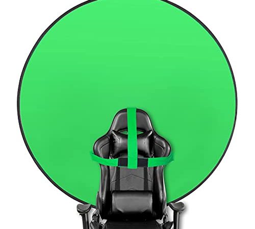 Aiuca Green Screen Diamètre 145cm,Fond Vert Pliable,Portable Backdrop Chroma Key Vert, Fond Arrière Plan Pliable Réversible pour Photographie de Bleu et Vert