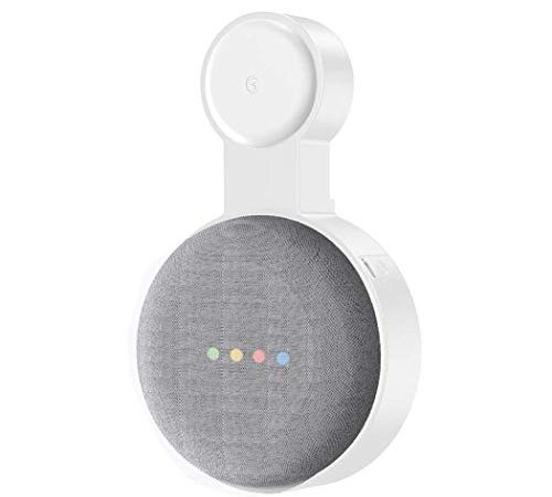 Baaletc Outlet Mural Hanger pour Google Home Mini/Google Nest Mini (2nd Gen) Voice Assistants, Prise Wall Mount Stand Holder pour Home Voice Assistants, Cache la Câble de Home Mini