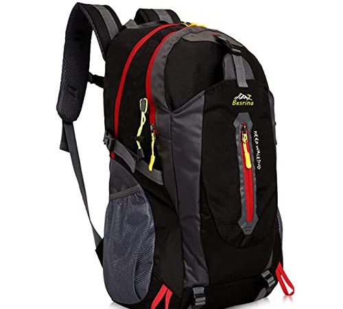 Besrina 40L Sac A Dos Randonnée Léger Respirant Ultraléger Imperméable ,Sac A Dos Pour Camping ,Alpinisme ,Trekking ,Voyage Sports Loisir Cyclisme