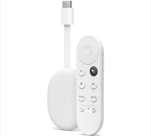 Chromecast avec Google TV - Vos divertissements en Streaming sur Votre téléviseur avec Commandes vocales - Regardez des Films, des séries, la télévision en Direct et Netflix Jusqu’en 4K HDR