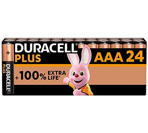 Duracell - NOUVEAU Piles alcalines AAA Plus, 1.5 V LR03 MN2400, paquet de 24