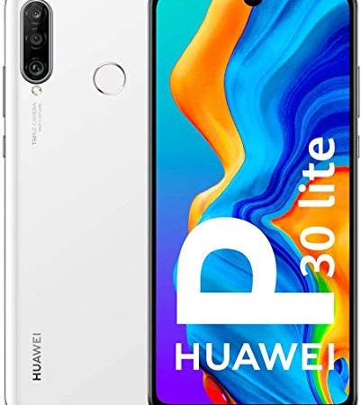 HUAWEI P30 Lite 64Go / GB Hybrid-SIM Blanc EU [15,62 cm (6,15") LCD Display, Android 9.0, 24+8+2MP Triple Hauptkamera]