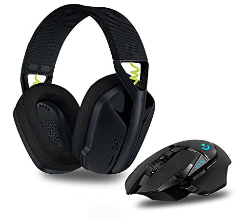 Logitech G502 Lightspeed Souris Gamer sans Fil, Noire, with G435 Lightspeed et Bluetooth sans Fil Casque Gaming, Noir