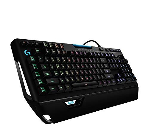 Logitech G910 Orion Spectrum, Clavier Gaming Mécanique RVB, Eclairage RVB LIGHTSYNC, Switchs Romer-G Tactiles, 9 Touches G Programmables, Technologie Double Ecran Arx, Clavier Français AZERTY