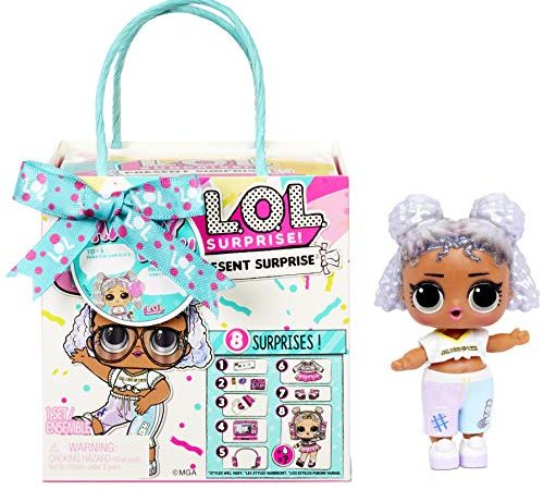 LOL Surprise Present Surprise. Poupée du mois d’anniversaire & 8 Surprises. Effet changement de couleur & accessoires de mode. Present Surprise Série 3. Poupées de collection pour filles, 3 ans+