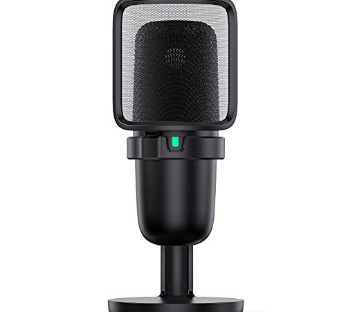 Microphone USB, ArctisX Micro PC à condensateur, Ordinateur Portable et Mac, muet Tactile, Micro d'enregistrement pour Diffuser des podcasts de Jeu (Noir Pro)