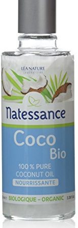 Natessance - Huile de Coco Bio - 100% Pure, 100% Végétale - Nourrit la Peau - Visage, Corps et Cheveux - Riche en Acide Laurique - Huile Vierge de Pression à Froid - Flacon 100 ml