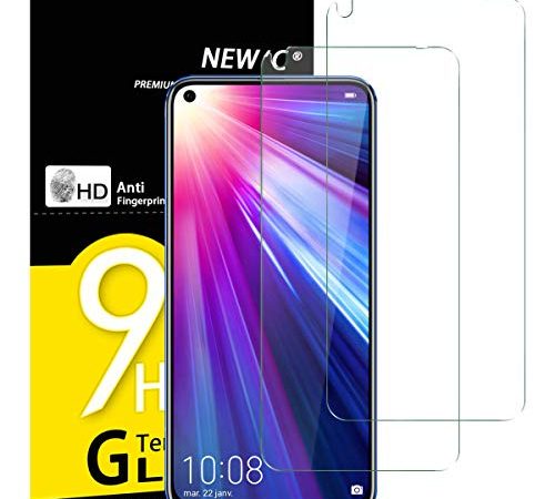 NEW'C Lot de 2, Verre Trempé Compatible avec Honor View 20, Huawei Nova 4, Film Protection écran sans Bulles d'air Ultra Résistant (0,33mm HD Ultra Transparent) Dureté 9H Glass