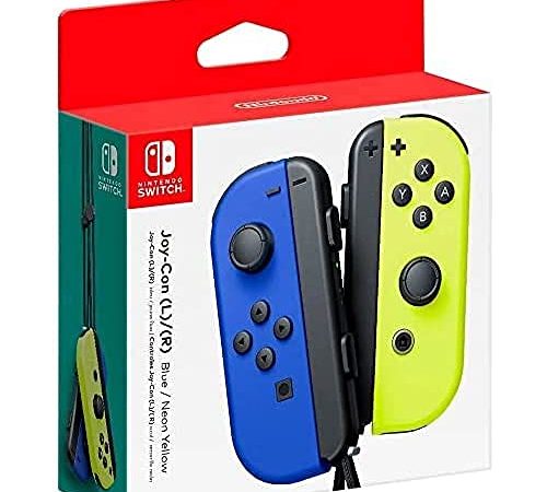 Paire de Manettes Joy-Con Gauche Bleue/Droite Jaune Néon [video game]