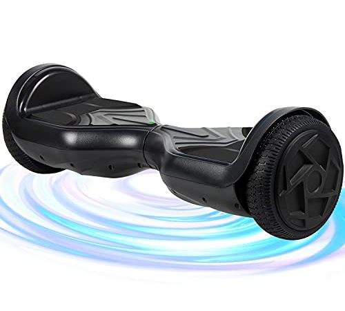 SISIGAD Hoverboard 6.5 Pouces Overboard, Hover Scooter Board Tout-Terrain, Bluetooth et LED Auto-équilibré Scooter électrique Auto-équilibrage pour Enfant et Adult