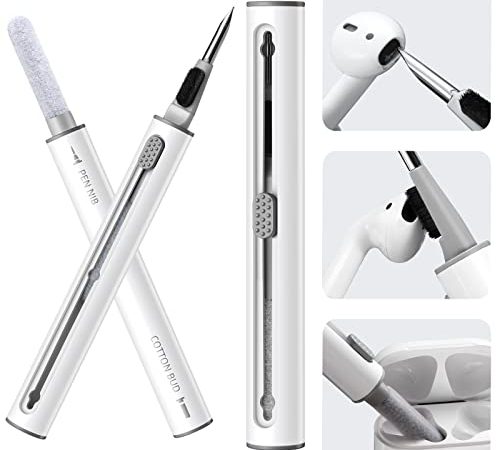 Upeak AirPod Pro Kit de Stylo Nettoyage, Nettoyeur pour AirPods Pro 1 2 3, Multifonctionnel Nettoyant Cleaner pour Écouteurs Bluetooth/Étui de Charge/Appareil Photo/Port Téléphone Phone