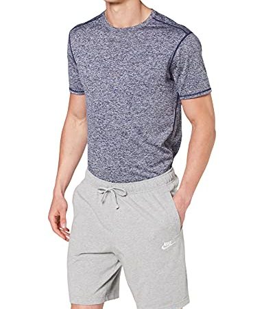 Nike M NSW Club Short JSY Pantalons Homme, DK Grey Heather/White, S