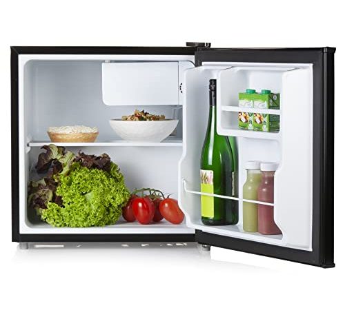 PRIMO PR126FR Mini Réfrigérateur, Petit Frigo, 43L, Classe E, 80 kWh/an, 41 dB, Porte Réversible, Noir