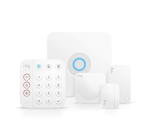 Ring Alarm Kit 5 pièces (2e génération) par Amazon | Système de sécurité domestique avec surveillance assistée optionnelle | Sans engagement à long terme | Fonctionne avec Alexa