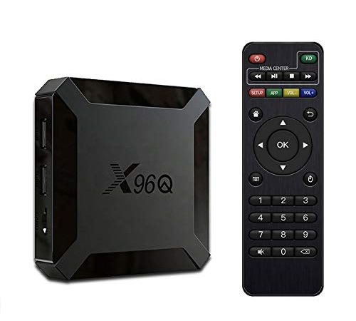 SUNNZO Android 10.0 TV Box X96Q TV Box H313 Quad Core 2 Go de RAM 16 Go de Rom 4K WiFi 2.4Ghz + 100M LAN H.265 Mini Smart TV Box Lecteur Multimédia