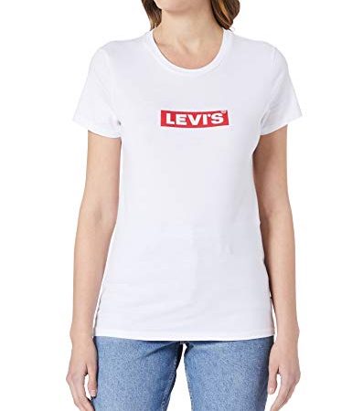 T-shirt Levi's The Perfect Tee, Box Tab Blanc+, M Donna