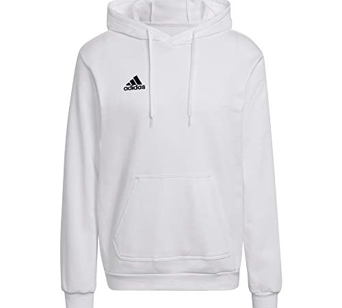 adidas ENT22 Hoody Hooded Sweat Mens, White/Black, L