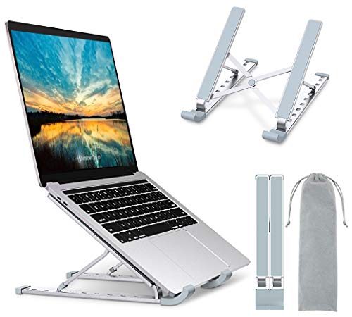 Babacom Support Ordinateur Portable, Support PC Portable à 9 Niveaux Réglables, Refroidisseur en Aluminium Ventilé Compatible avec MacBook, Dell, Lenovo, HP