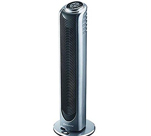 Bionaire - BT19 - colonne ventilateur - modèle à oscillation avec télécommande et minuterie - hauteur 74 cm - argent/noir