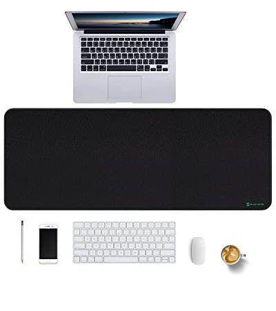 Black Shark Tapis de Souris 800x300x4 mm, Grand Tapis de Souris Gamer avec Surface Imperméable, Tapis Souris avec Base en Caoutchouc Anti-dérapante et Bords Cousus, Noir, Tapis de Souris XXL Manta P2