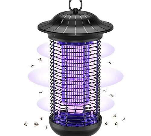 Brrivers Lampe Anti Moustique,4200V Moustique Tueur Lampe est Étanche,18W UV Tueur d'Insectes Électrique Anti Insectes Répulsif ,Efficace Portée 100m² pour Intérieur et Extérieur