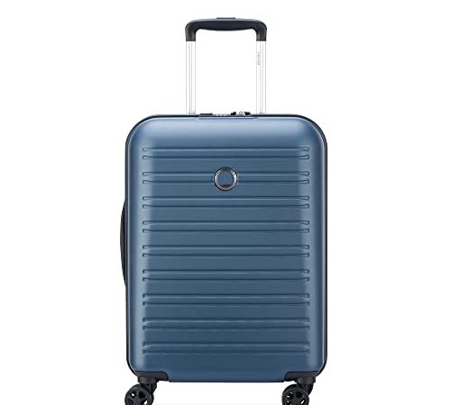 DELSEY PARIS - SEGUR 2.0 - Valise cabine rigide slim - 55x40x20 cm - 35 litres - S - Bleu