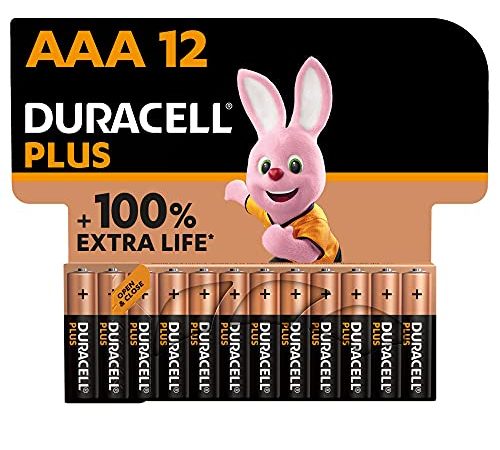 Duracell - Piles alcalines AAA Plus, 1.5 V LR03 MN2400, paquet de 12