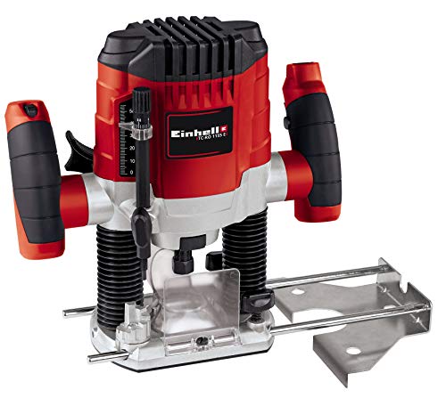 Einhell Défonceuse TC-RO 1155 E (1100 W, Régime 11000-30000 trs/min, Hauteur de levée : 55 mm, Pince de serrage : Ø 8 et Ø 6 mm, Butée "révolver" à plusieurs niveaux, Variateur électronique)