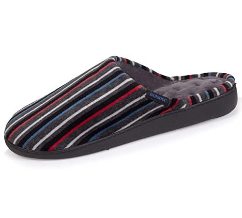 Isotoner Chaussons Mules Homme tricolores