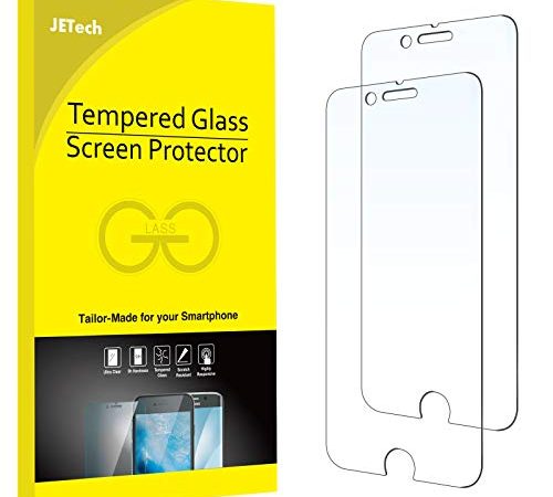 JETech Film de Protection d'écran pour iPhone 6s Plus et iPhone 6 Plus en Verre Trempé, Lot de 2