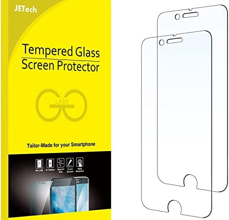 JETech Protection d’écran pour iPhone 8/7 4,7 Pouces, Film en Verre Trempé, Lot de 2