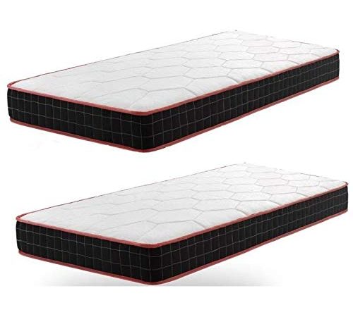 Luxe Matelas 90x190CM, Lot de 2 - Mousse A Mémoire - Multi-Densité - Ultra Doux et Confortable - Soutien Haute Resilience - Respirante - Ergonomique Hypoallergénique