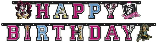 Monster High - R552252 - Kit De Fête - Chaînette Déco - Happy Birthday - 180 X 15 Cm