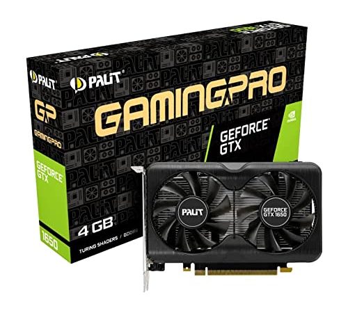 Palit GTX1650 GamingPro, 4 Go DDR6, HDMI, 2 DP, 1590 MHz Carte Graphique Horloge