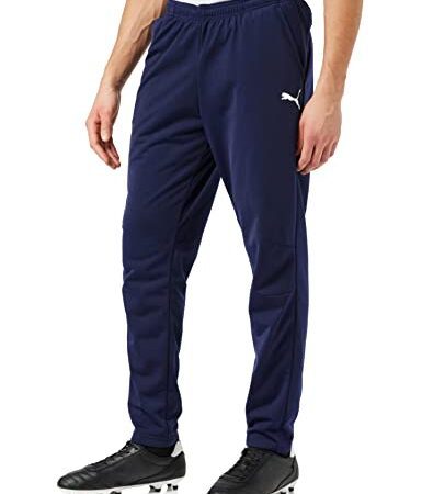 PUMA 655770 - Pantalon de Jogging - Homme - Bleu (Peacoat/Puma White) - L / FR: 52 - 54 (EU:56/58)