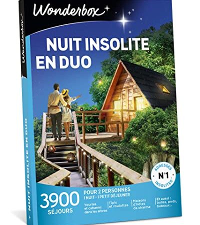 Wonderbox – Coffret Cadeau - NUIT INSOLITE EN DUO - 3900 séjours