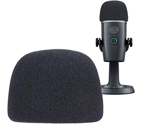 YOUSHARES Filtre Anti Pop Mousse et Anti-vent pour Blue Yeti Nano Microphone, Anti Vent Bonnette comme Pare-Brise Efficace Enlever les Bruits