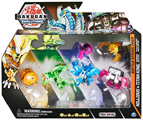 BAKUGAN Evolutions - Coffret Battle Strike Saison 4 - Coffret Complet Jeu avec 6 Billes, 6 Bakucore & 9 Cartes Collection - Dessin Animé Jouet Enfant 6 Ans et + - Modèle Aléatoire